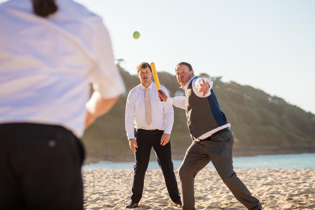 Wedding beach rounders at Carbis Bay Hotel